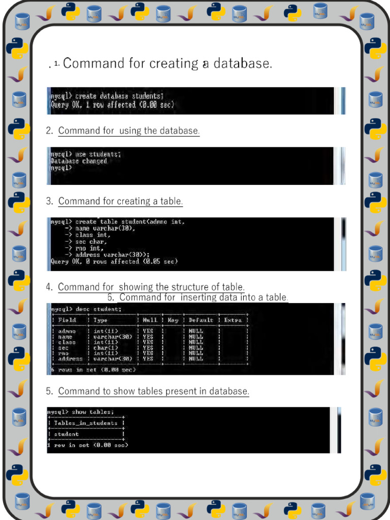 Final Practical File of MYSQL for Class XII 2025-26-Split (2) | PDF