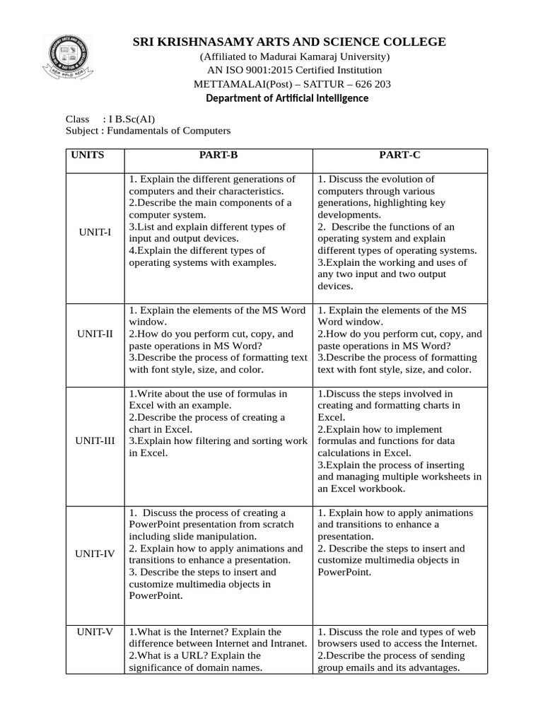FC I AI | PDF | Microsoft Excel | Internet