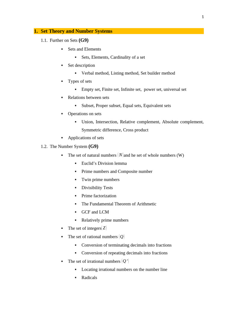 Comprehensive Guide to Sets and Functions | PDF | Trigonometric ...
