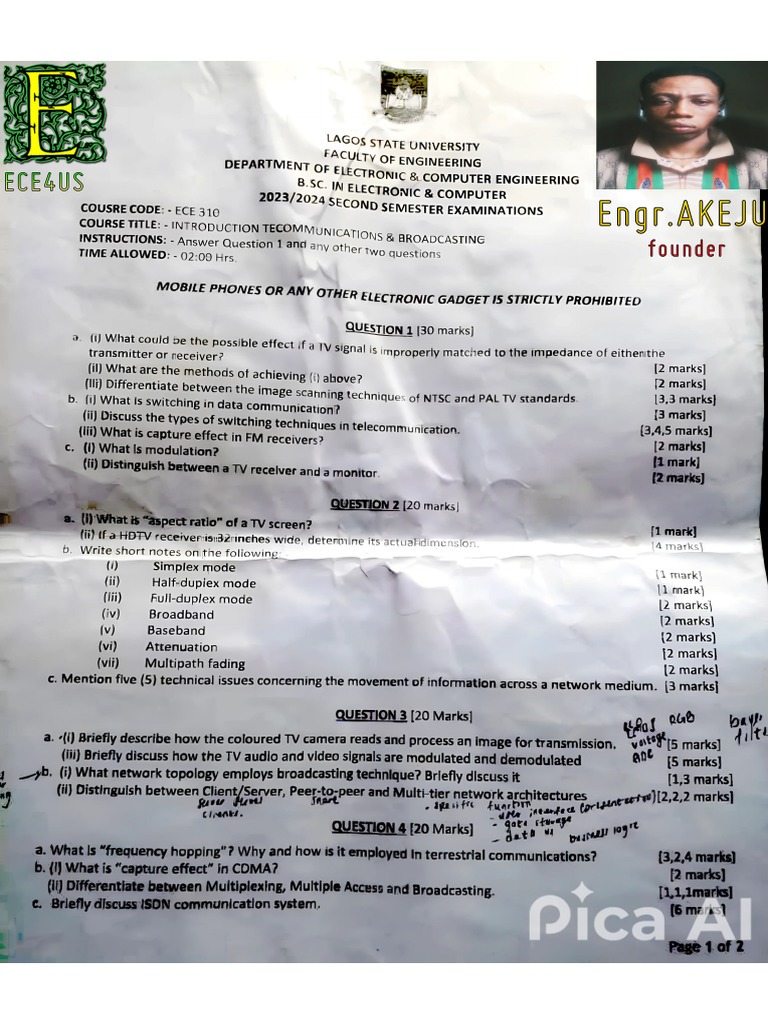 300level 2023-2024 Second Semester PQ | PDF