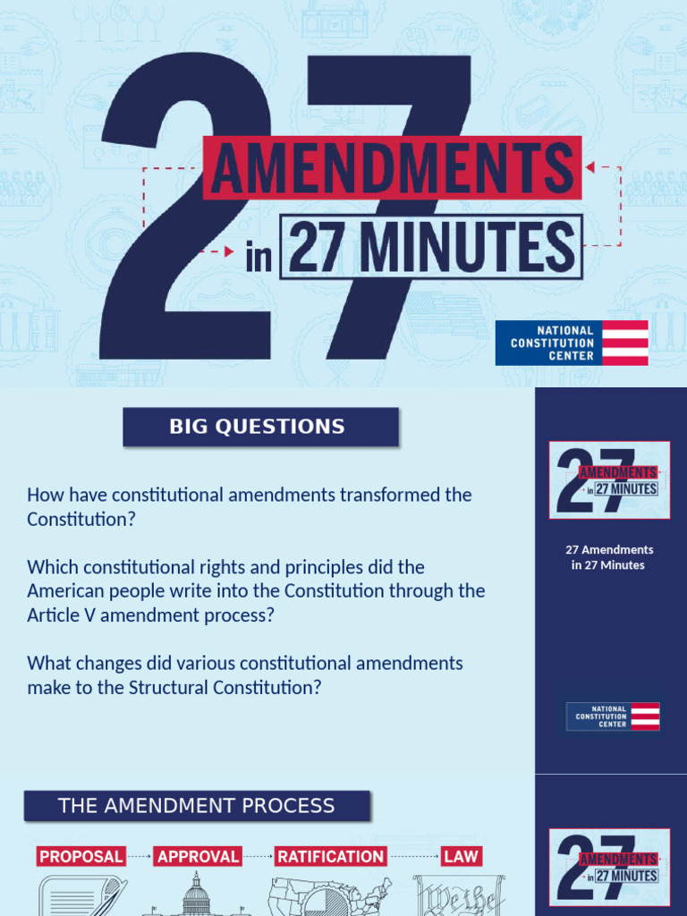 27 Constitutional Amendments Explained | PDF | Constitutional Amendment ...