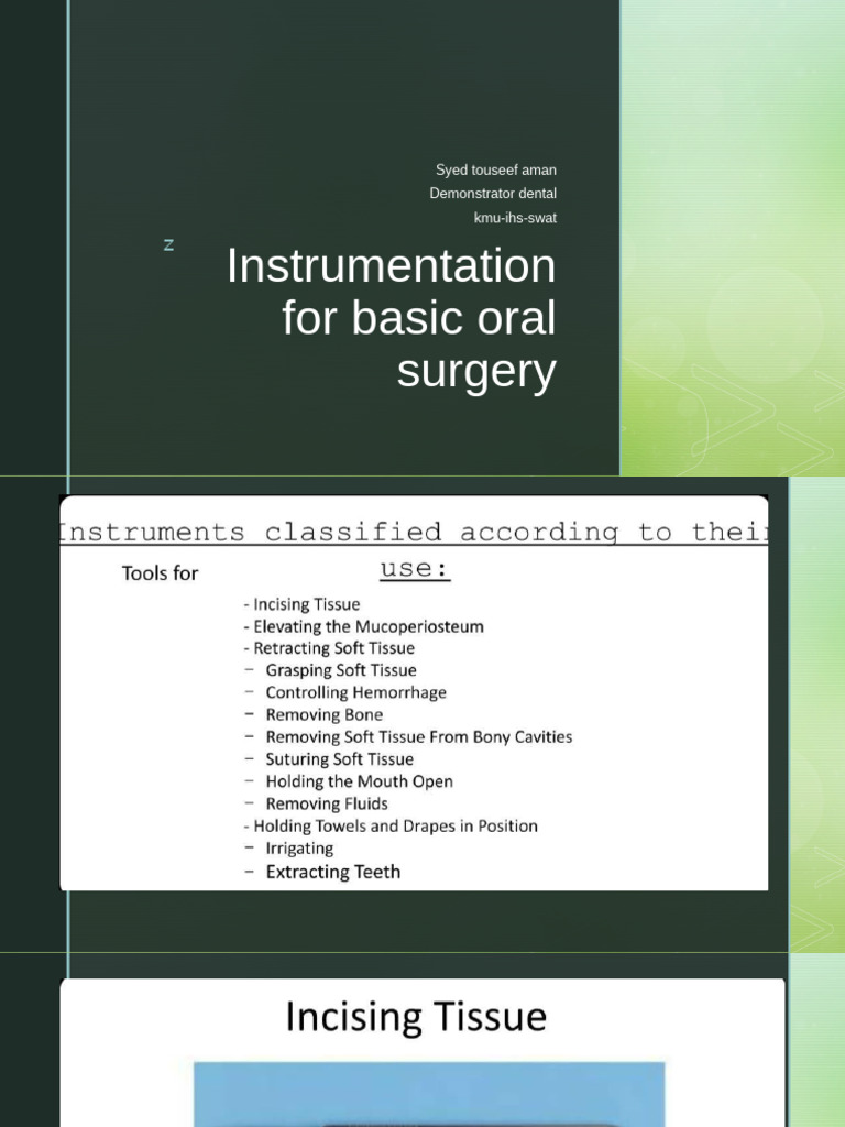 Essential Instruments for Oral Surgery | PDF