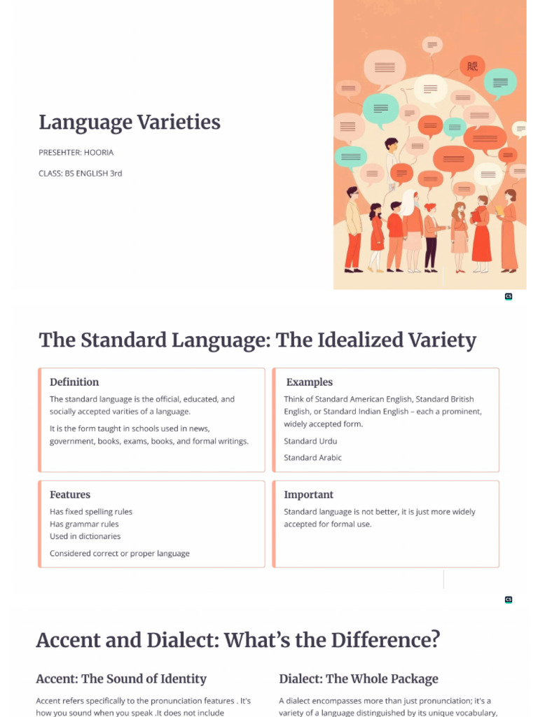 Language Varieties | PDF