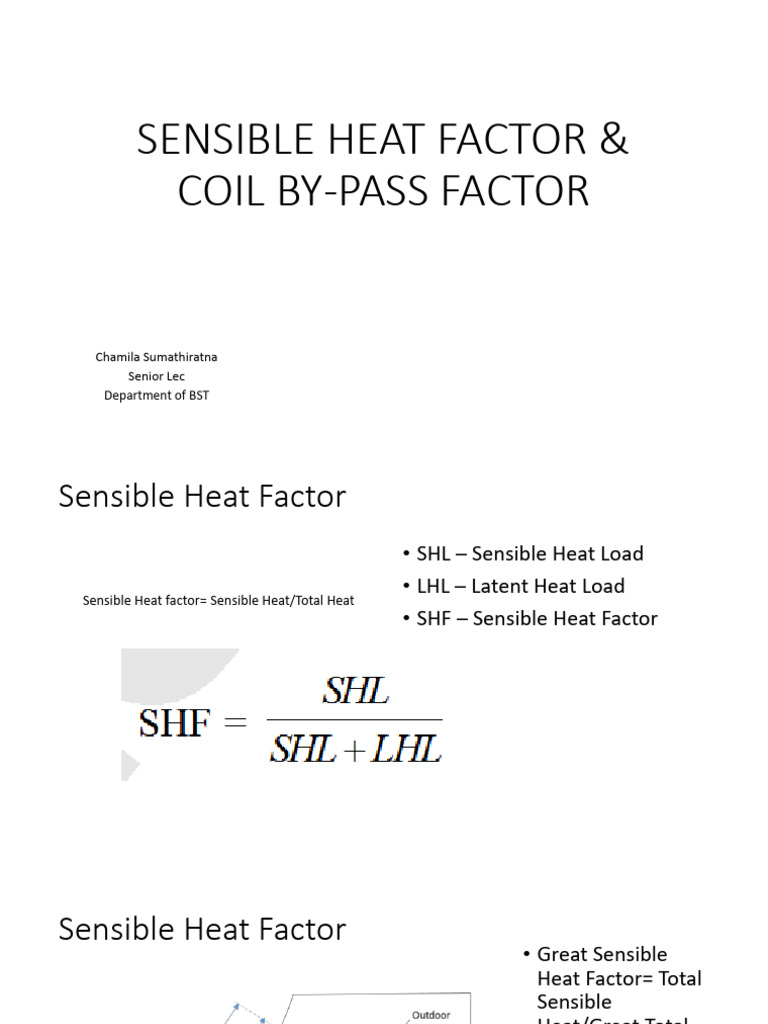Understanding Sensible Heat & Coil Factors | PDF