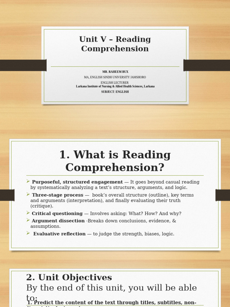 Mastering Reading Comprehension Skills | PDF | Argument | Logic