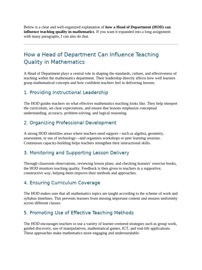 Hod | PDF | Educational Technology | Mathematics