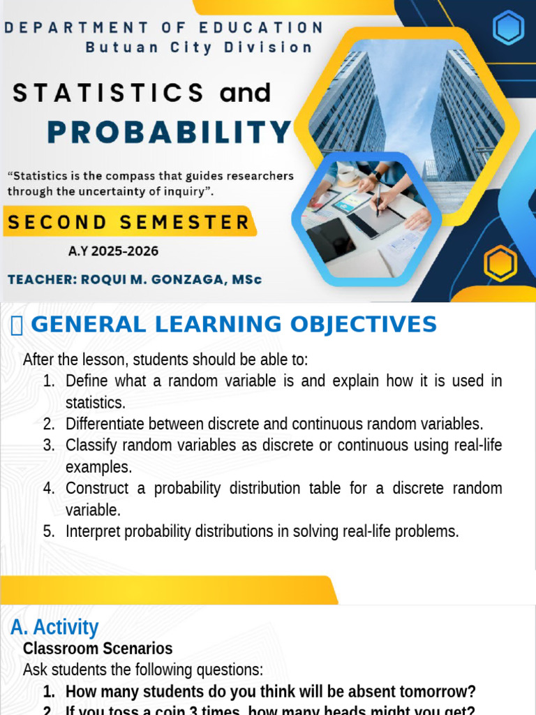 Understanding Random Variables in Statistics | PDF | Probability ...