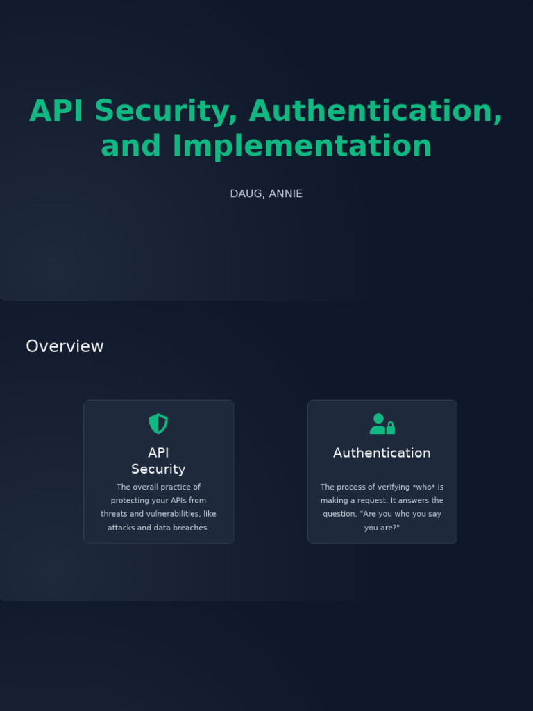 API Security and Authentication Guide | PDF | Security | Computer Security