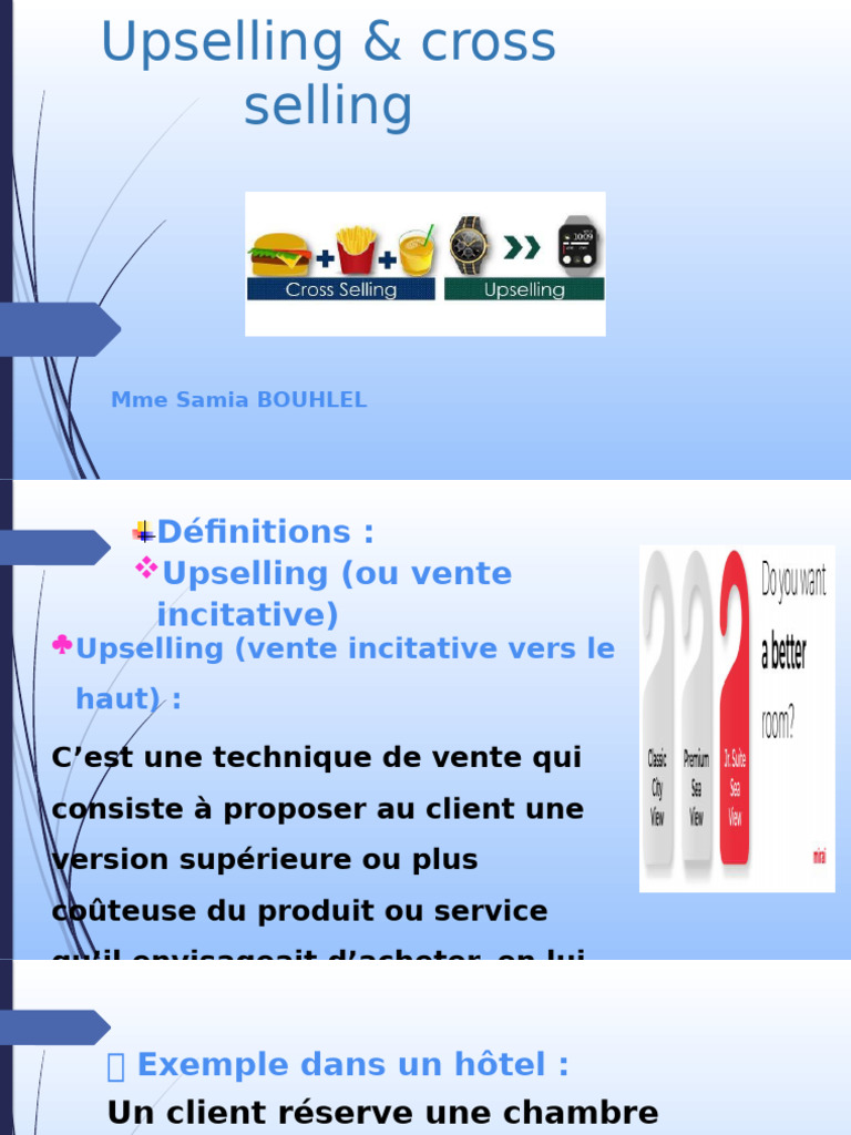 Techniques d'Upselling et Cross-Selling | PDF | Hôtel