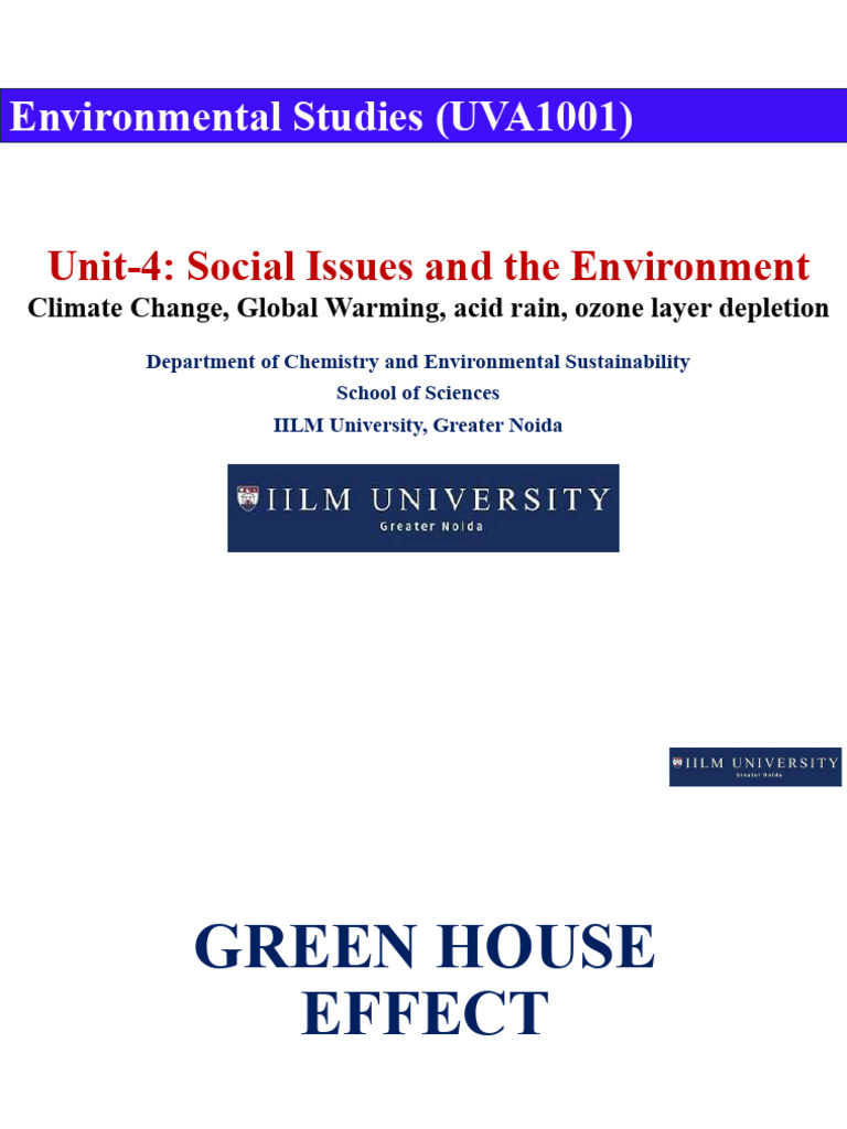 Greenhouse Effect and Climate Change Overview | PDF | Climate Change ...