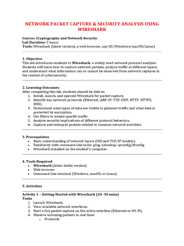 Network Packet Capture With Wireshark | PDF | Computer Network | Domain ...