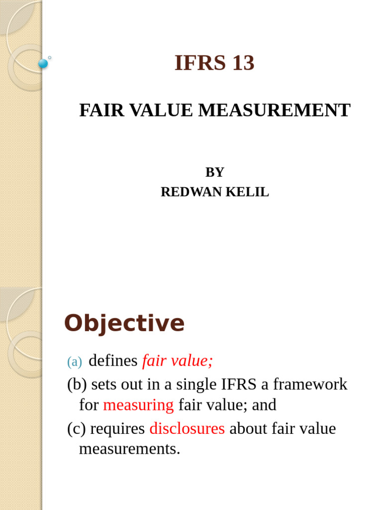 IFRS 13 Fair Value Measurement Guide | PDF | Fair Value | Valuation ...