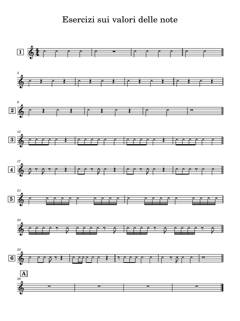 Esercizi Ritmici | PDF