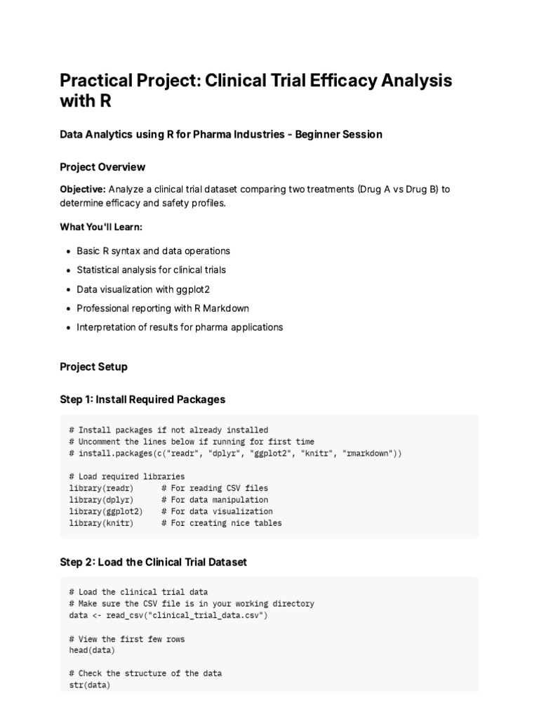 R Pharma Practical Project | PDF | Statistics | Data