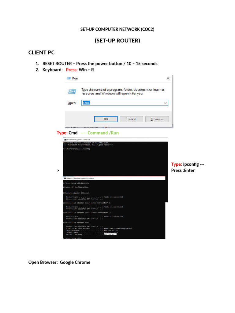 1 - Set Up Router | PDF