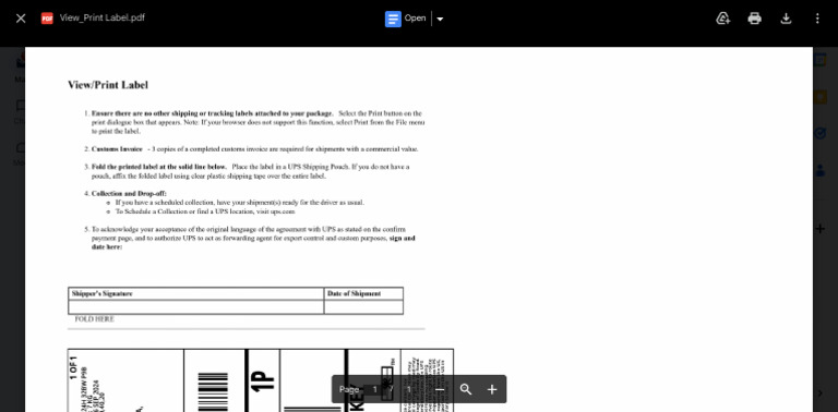 UPS Shipping Label Instructions | PDF | United Parcel Service