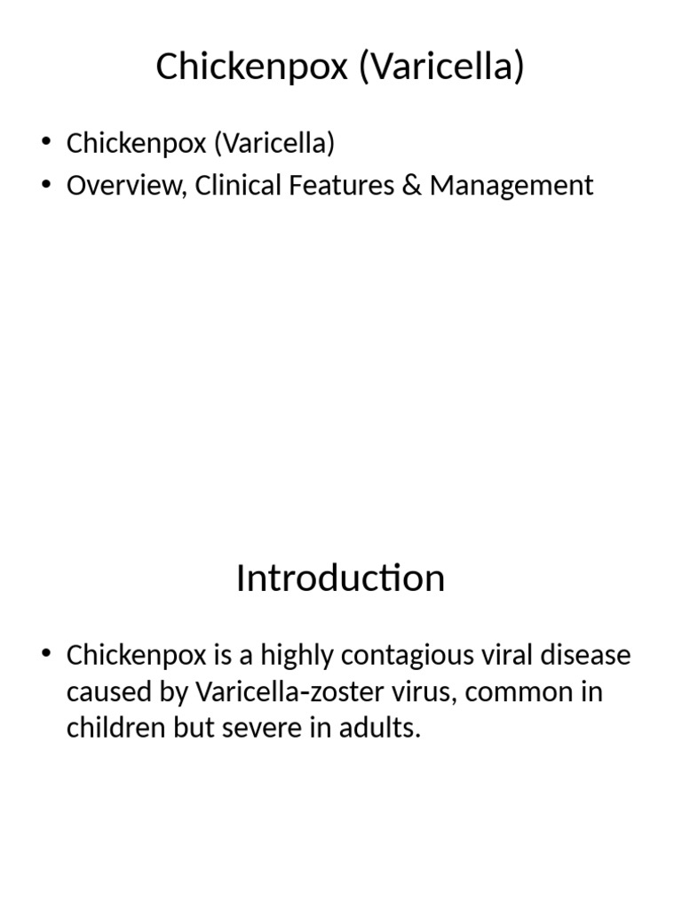 Chicken Pox Presentation | PDF