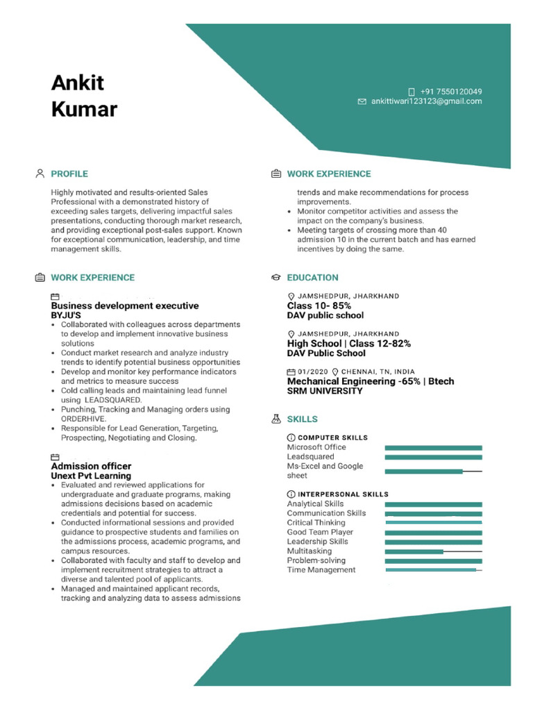 Ankit Kumar - CV | PDF