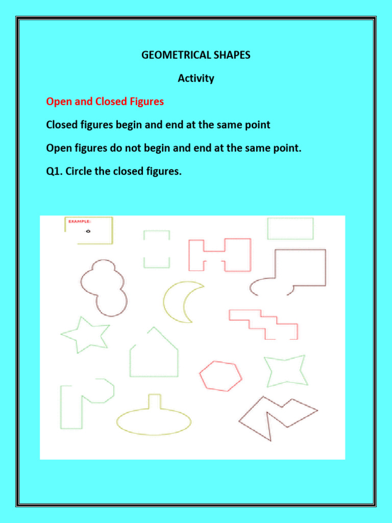 CL - 3 Math Geometrical Shapes Exercise 6.7.21 | PDF