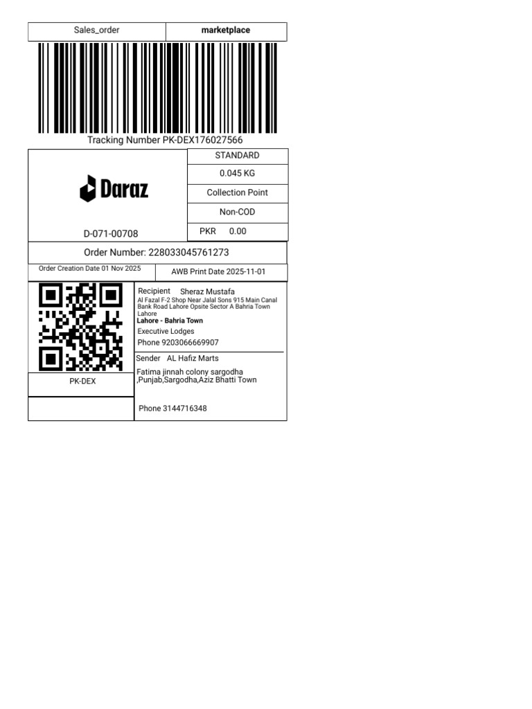 Sales Order Details for PK-DEX Shipment | PDF