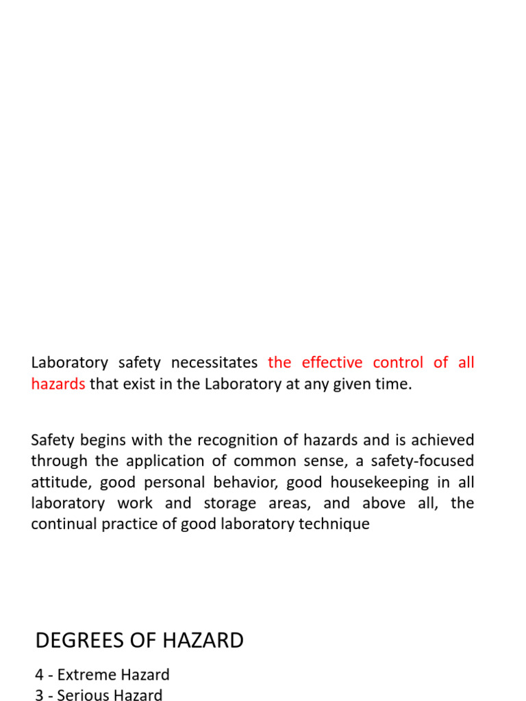 Laboratory Safety Guidelines and Hazards | PDF | Infection | Personal ...