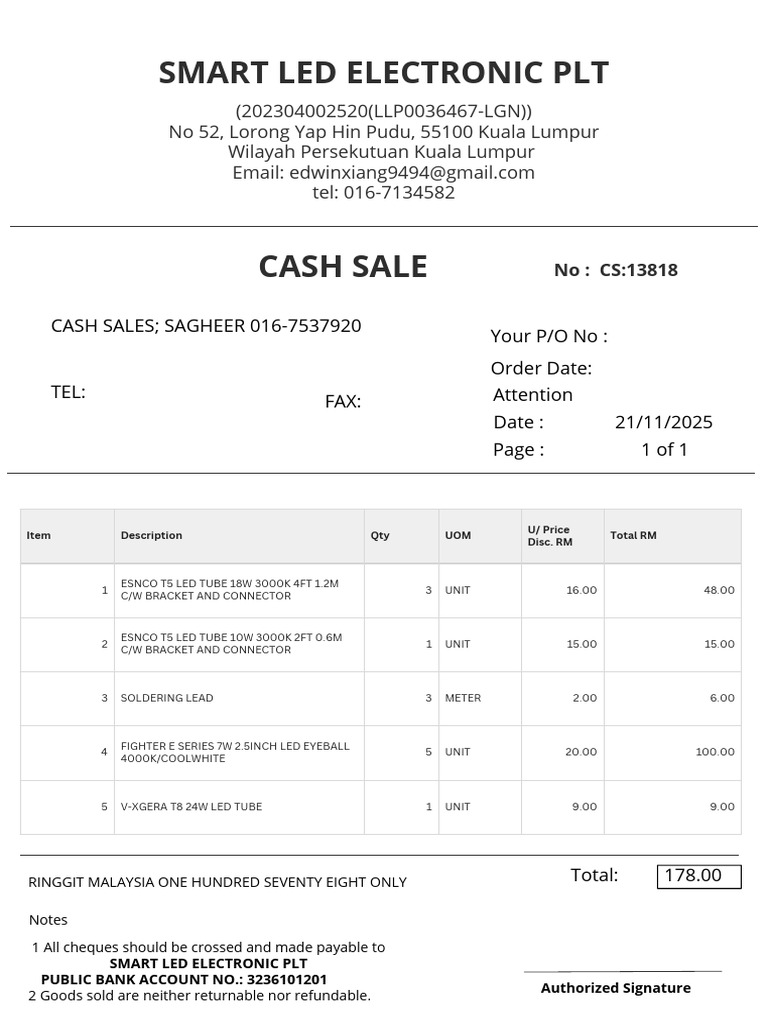 LED Lighting Invoice Summary | PDF | Typographical Symbols | Foreign ...