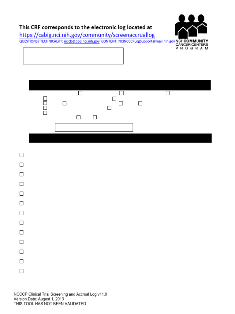 Slide 53 Clinical-Trial-Log-CRF v11 508comp | PDF | Breast Cancer | Cancer