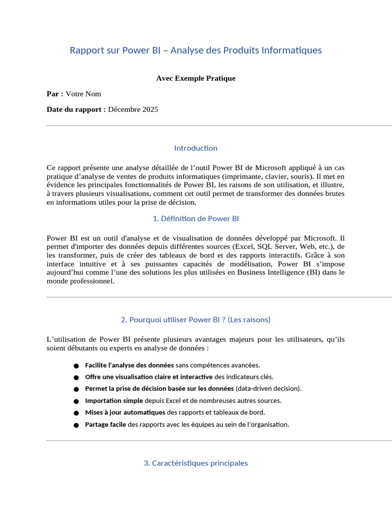 Analyse Power BI des Ventes Informatiques | PDF | Microsoft Excel ...