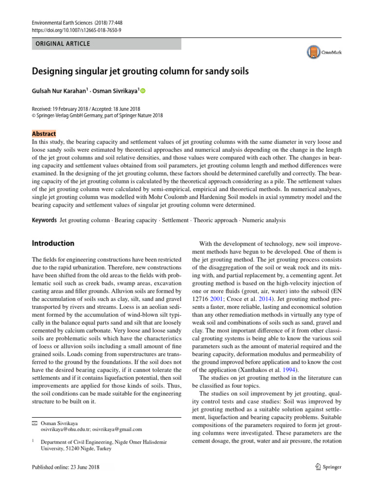 2018-Designing Singular Jet Grouting Column for Sandy Soils | PDF ...