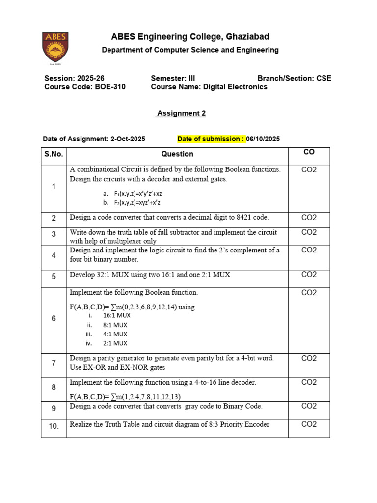 De Assignment 2 | PDF