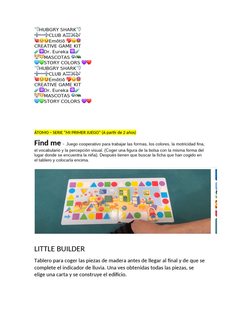 Juegos educativos para niños de 2 a 10 años | PDF