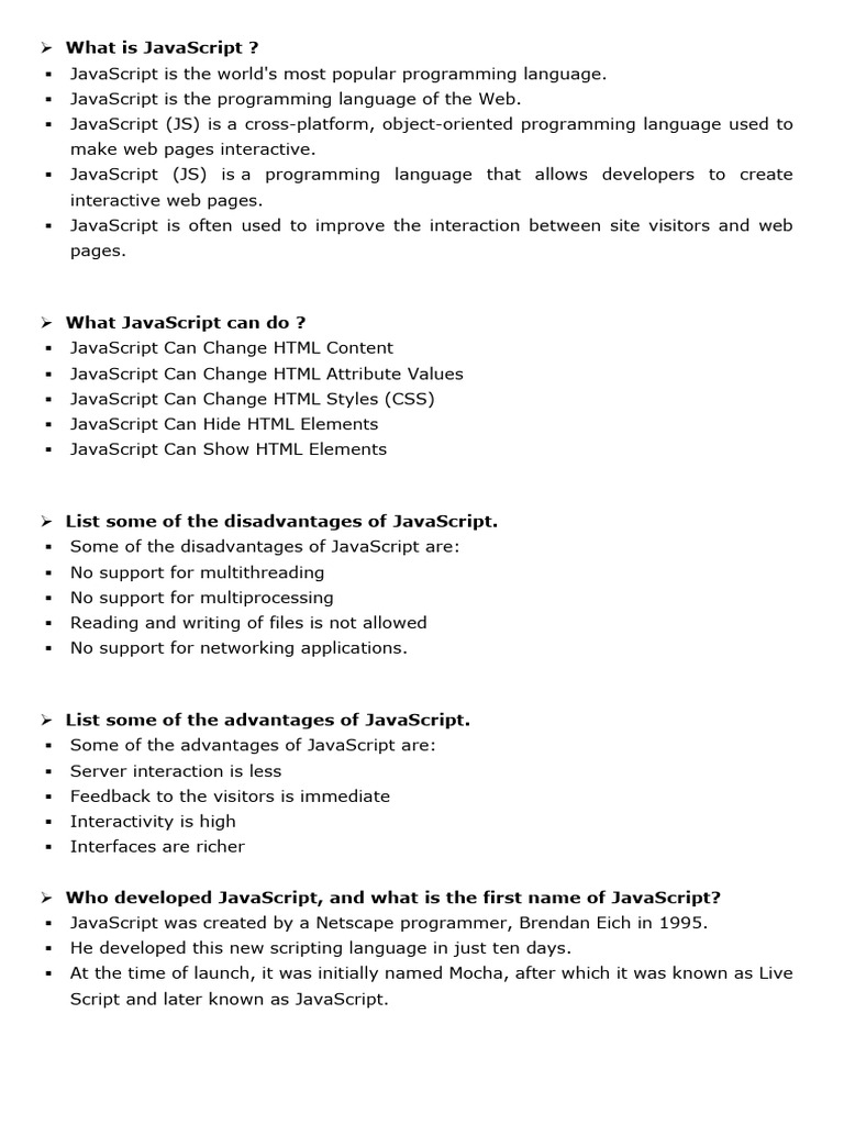 Understanding JavaScript Basics and Features | PDF | Java Script ...