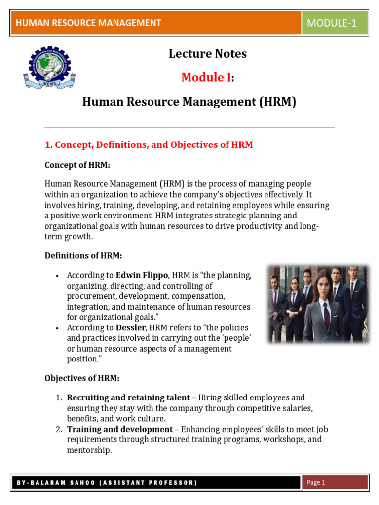 Introduction to Human Resource Management | PDF | Human Resource ...