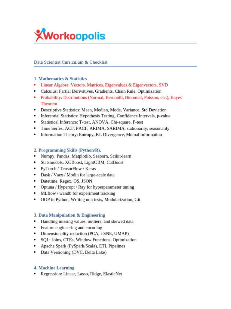 1 Data - Scientist - Curriculum (111111111111111111 | PDF | Machine ...
