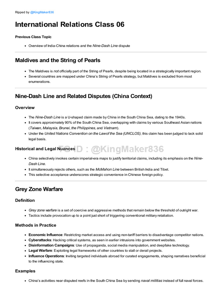 International Relations Class 06-12-04_25 Team LPRPDV | PDF | Pakistan ...