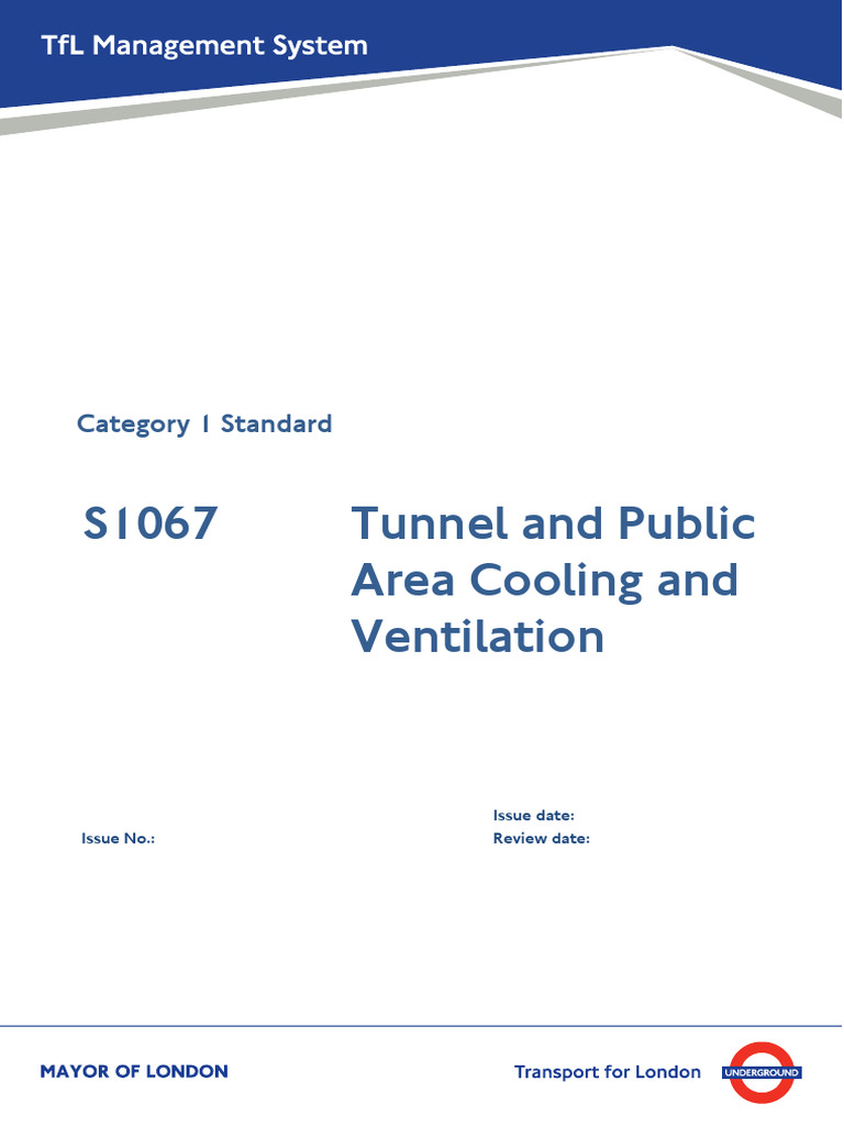 Tunnel Cooling and Ventilation Standards | PDF | Ventilation ...