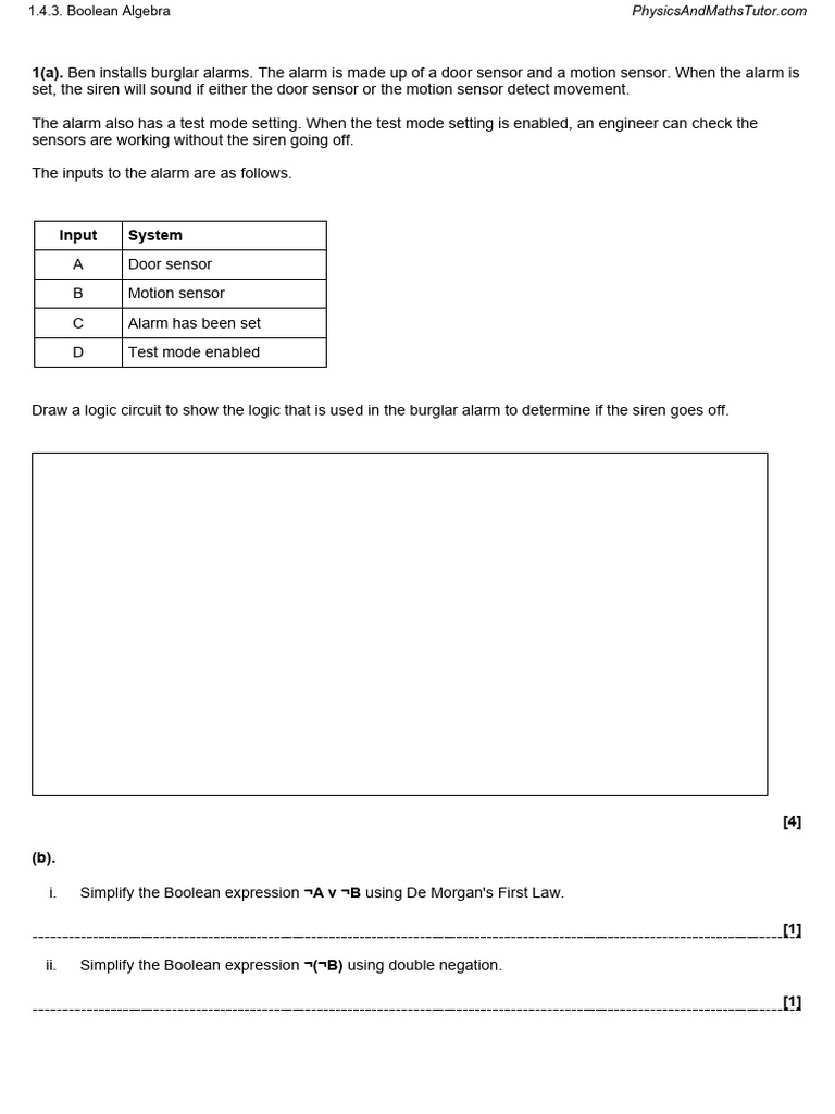 1.4.3. Boolean Algebra QP | PDF | Boolean Algebra | Teaching Mathematics