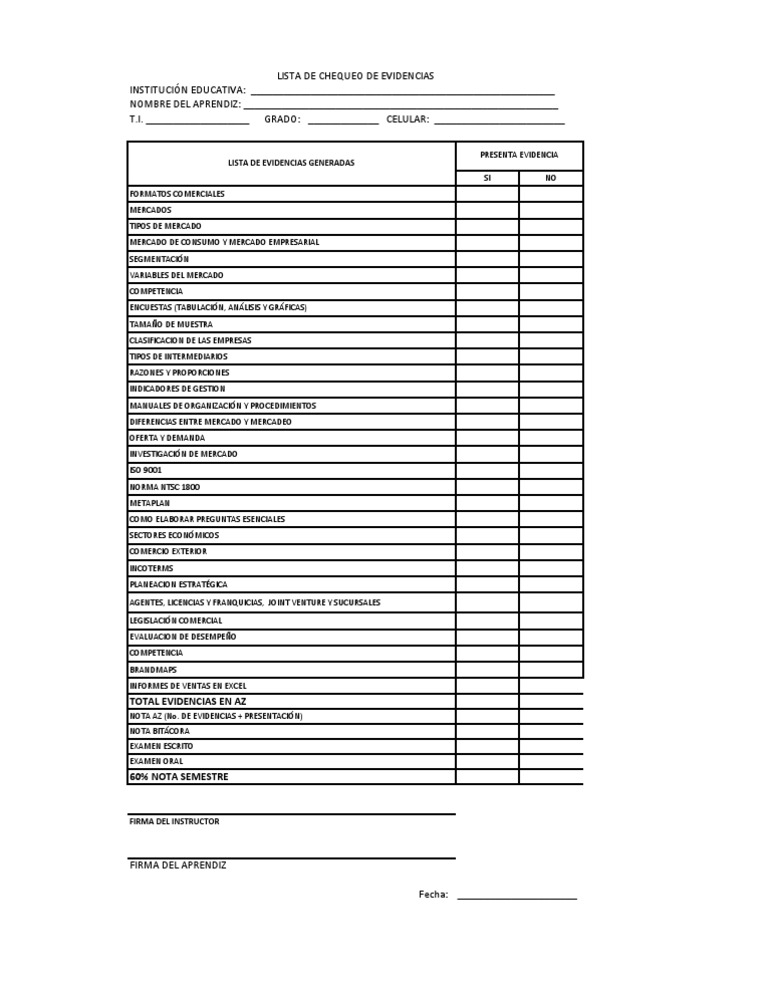Lista de Chequeo Az y Bitácora | PDF