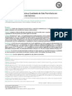 Aptidão Cardiorrespiratória e Qualidade de Vida Pós-Infarto em Diferentes Intensidades de Exercício