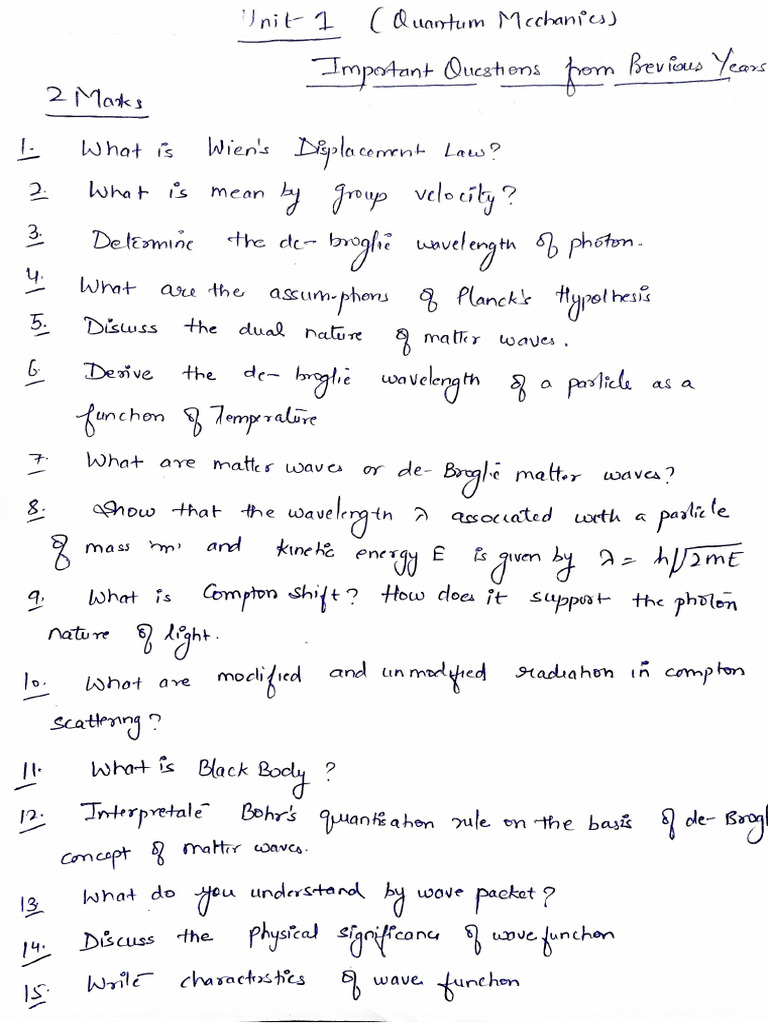 Physics Unit 1 | PDF