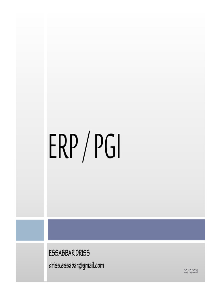SI ERP | PDF | Progiciel de gestion intégré | Sciences de l'information