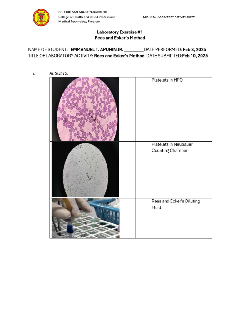 Rees-Eckers | PDF | Platelet | Clinical Pathology