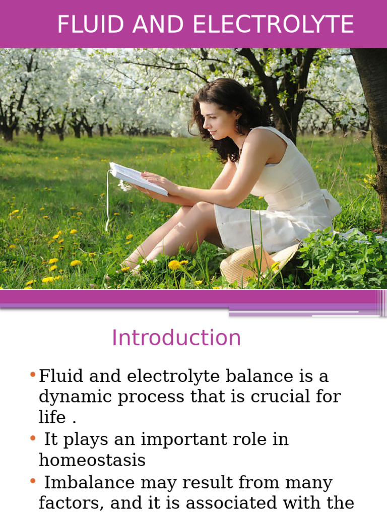 Fluid and Electrolyte Balance Overview | PDF | Dehydration | Electrolyte