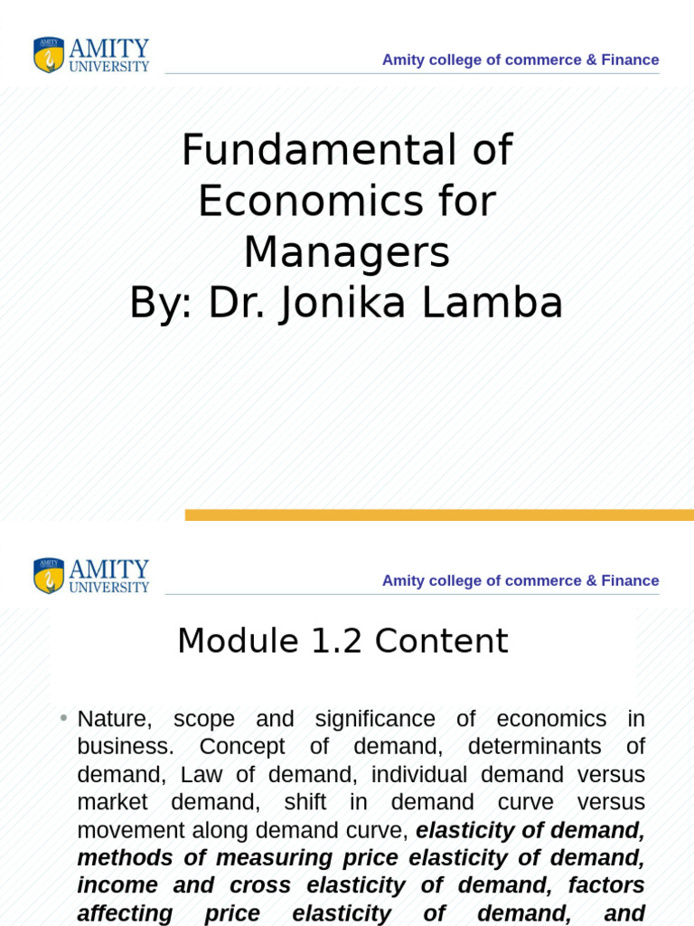 Economics for Managers: Demand Elasticity | PDF | Demand | Elasticity ...