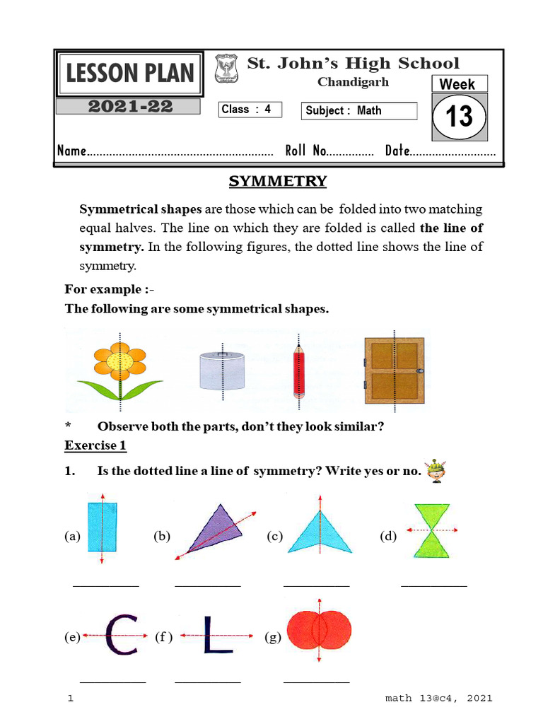 Understanding Symmetrical Shapes in Math | PDF | Symmetry | Circle