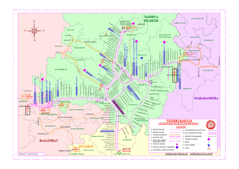 Ratlam Division Railway System Map | PDF