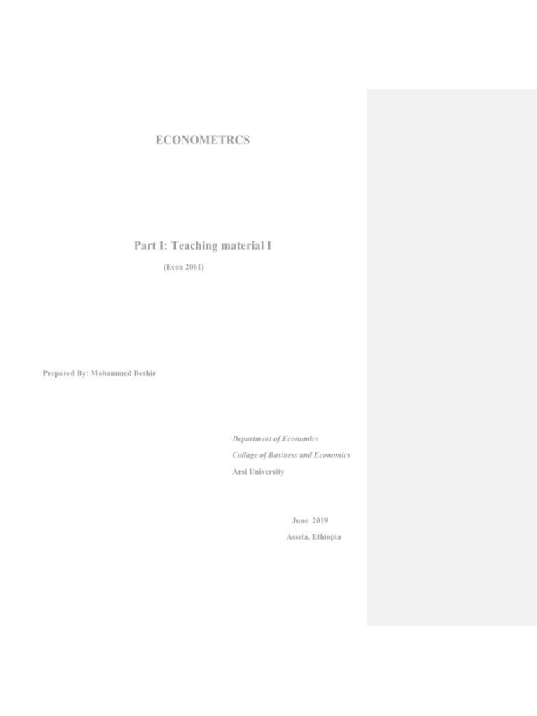 Introduction to Econometrics Guide | PDF | Regression Analysis ...