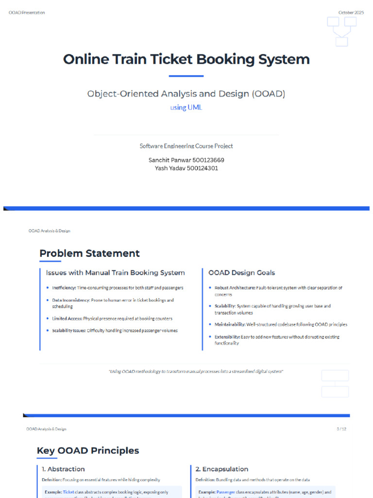 OOAD Project Presentation | PDF