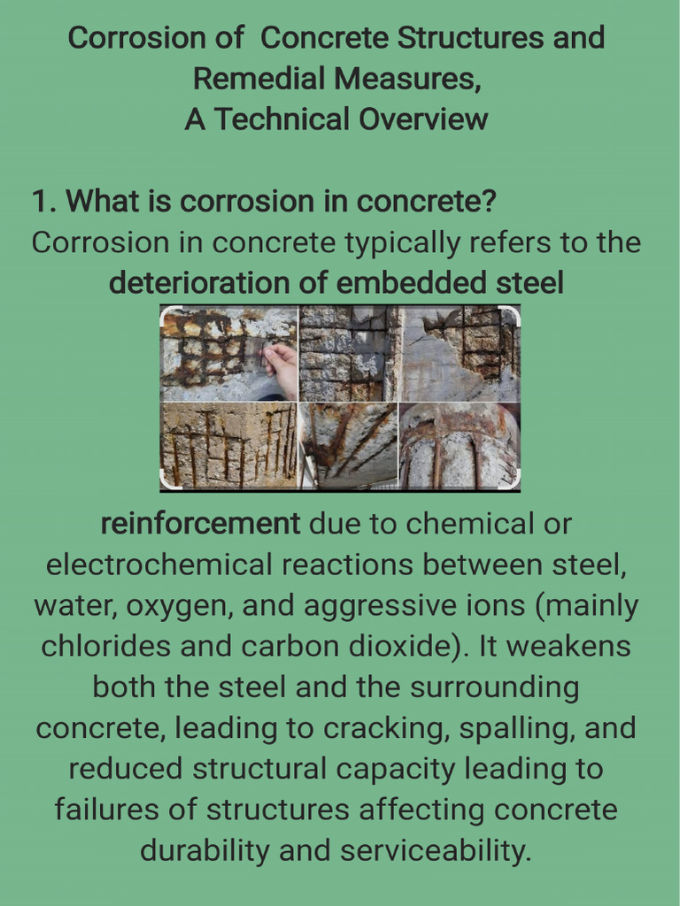 Corrosion of Concrete Structures - 251002 - 094229 | PDF