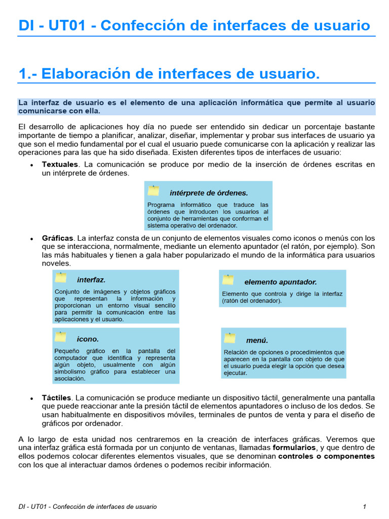 DI-UT01-Confección de Interfaces de Usuario | PDF | .NET Framework ...